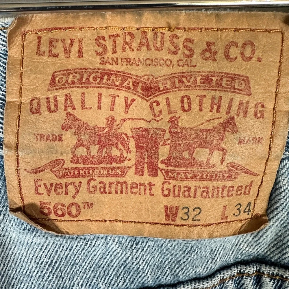 VTG Levis 560 Jeans Mens 32x34 Blue Loose Fit Tapered Leg Retro Y2K